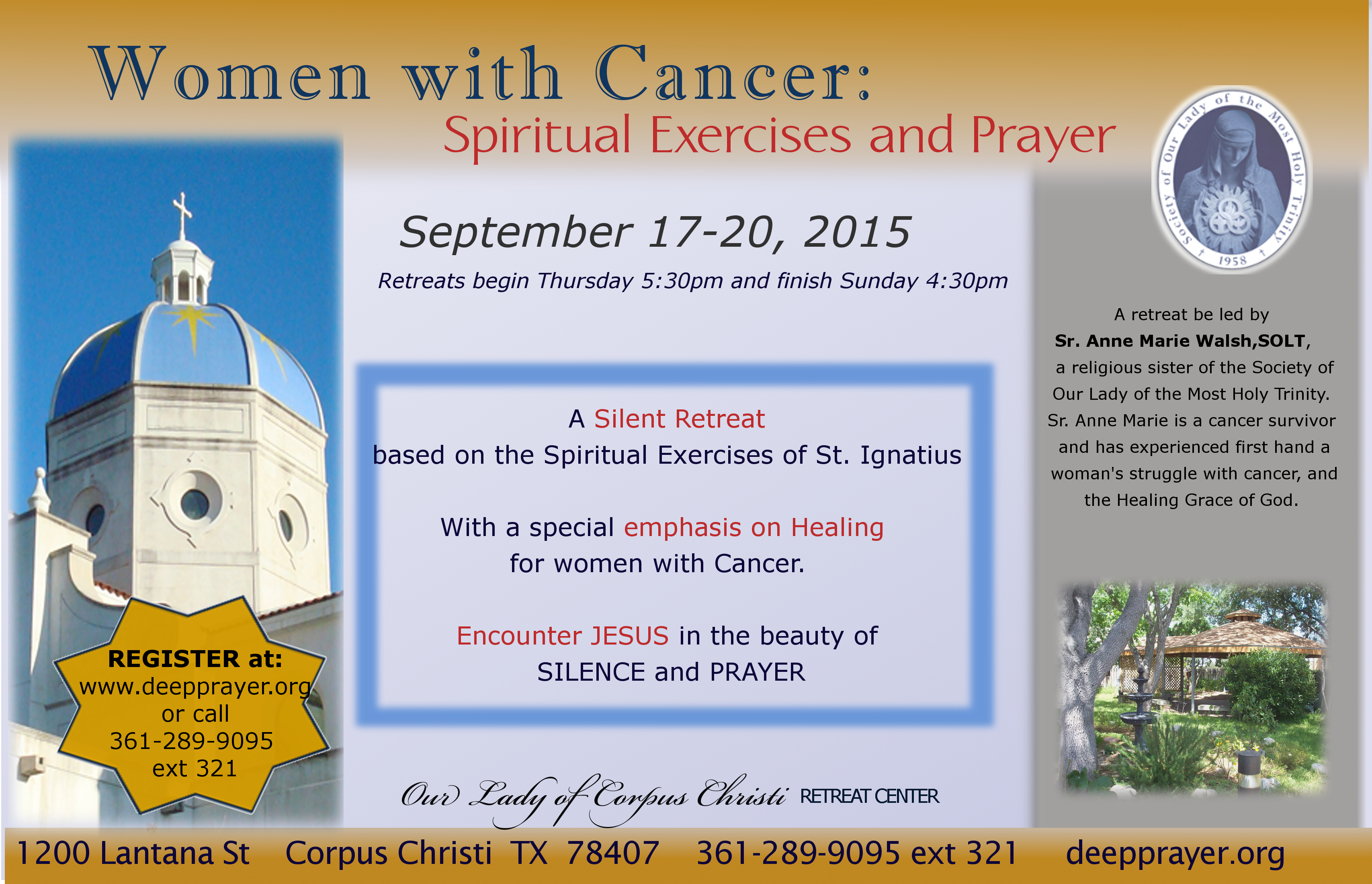 Spiritual Exercises for Women with Cancer FLYER